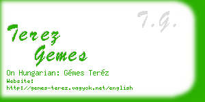terez gemes business card